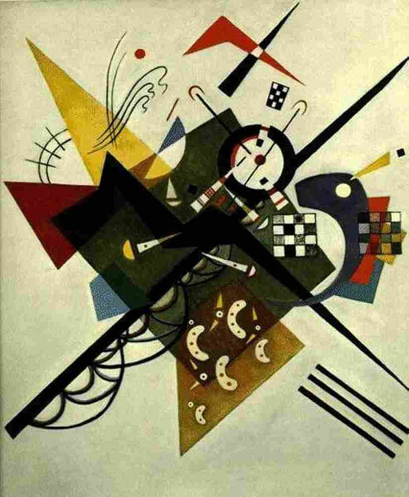 kandinsky white Art A4 Photo Print