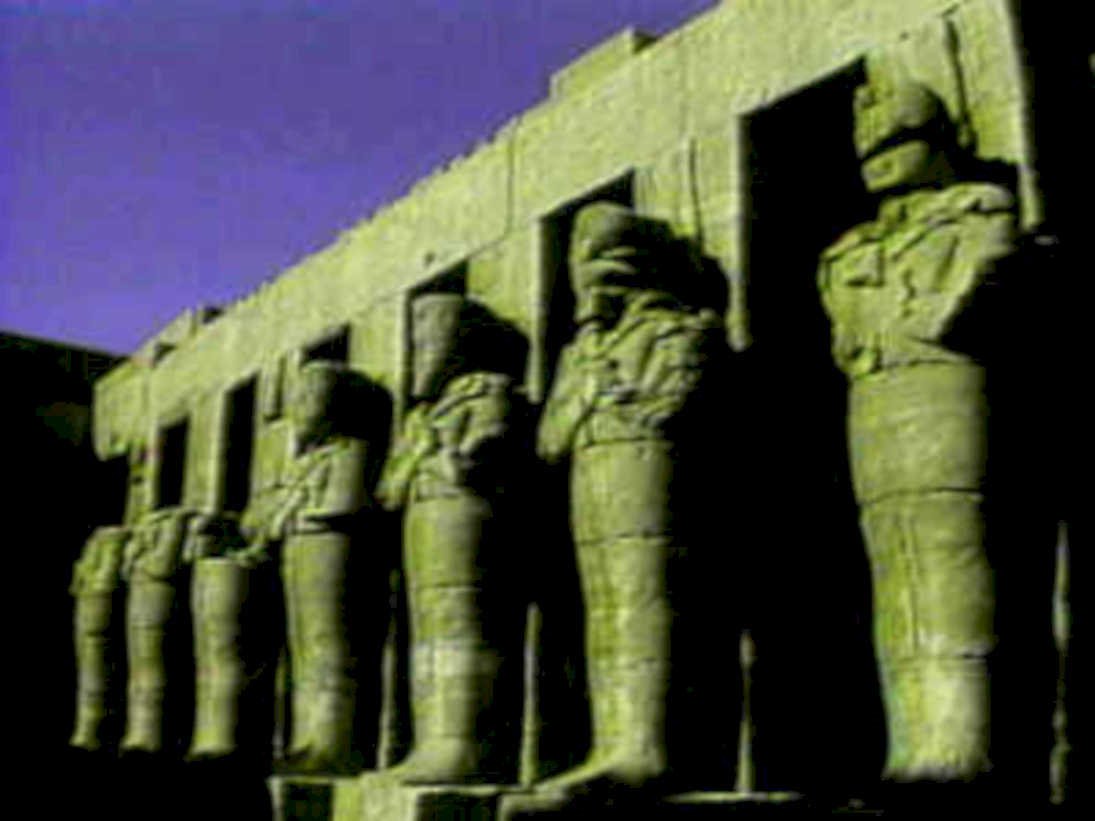 karnak statues hypostyle1980s 1990s A4 Photo Print