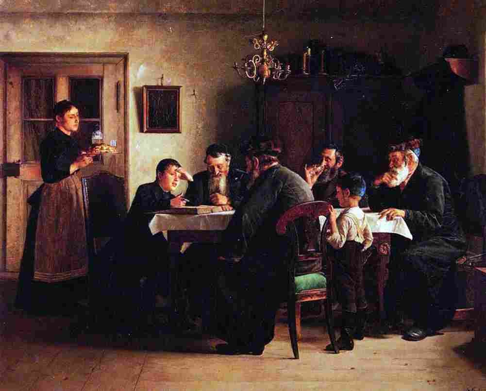 kauf Discussing The Talmud Art A4 Photo Print