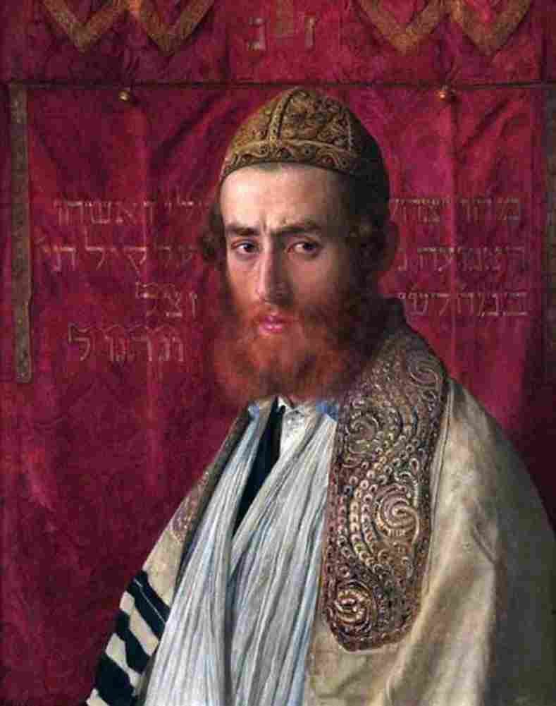 kauf Rabbi Wearing a Kittel and Tallith Art A4 Photo Print