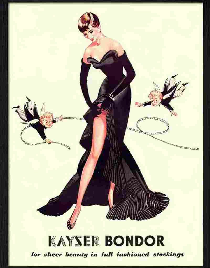 kayser bondor 1950s Advert A4 Photo Print