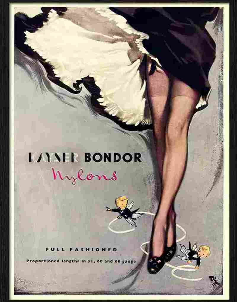 kayser bondor nylons 1950s Advert A4 Photo Print