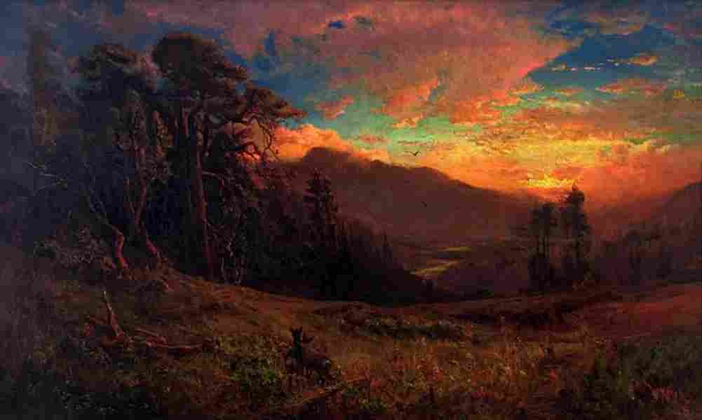 keith An Autumnal Sunset on the Russian River Evening Glow Art A4 Photo Print