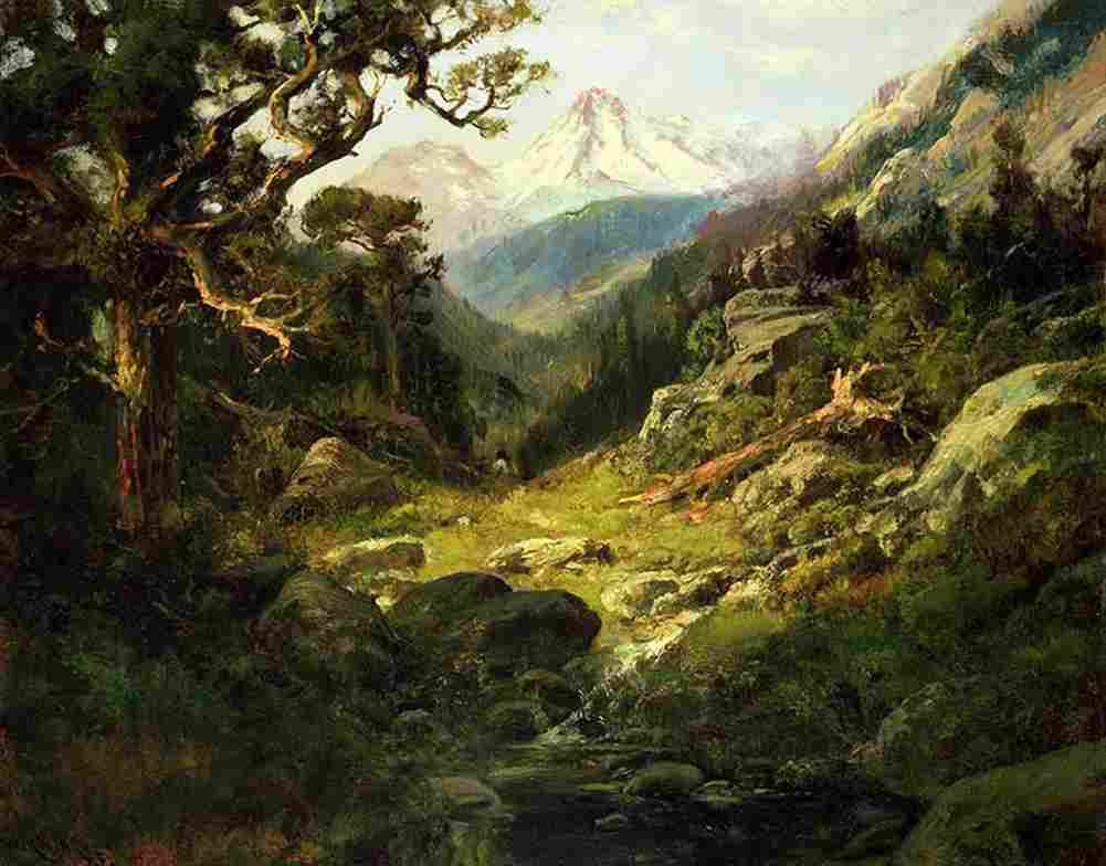 keith Landscape with Mount Shasta Art A4 Photo Print