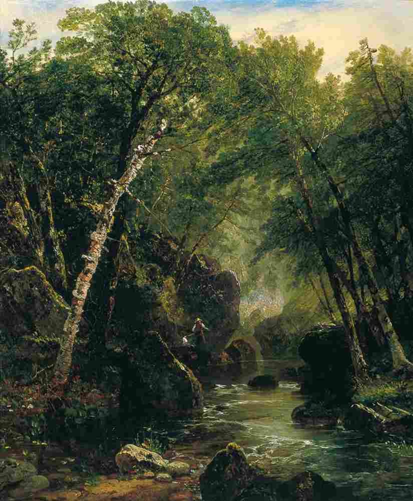 kensett trout fisherman Art A4 Photo Print