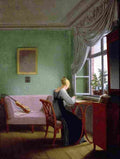 kersting Embroidery Woman Art A4 Photo Print