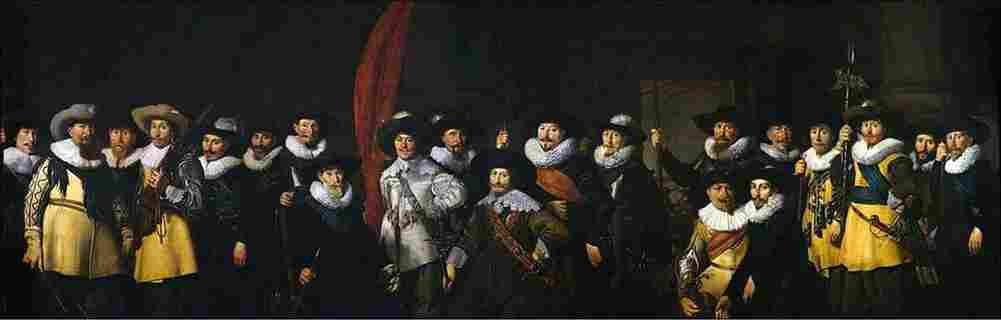 keyser Shooters of the Company of Captain Jacob Symonsz de Vries and Lieutenant Dirck de Graeff Art A4 Photo Print