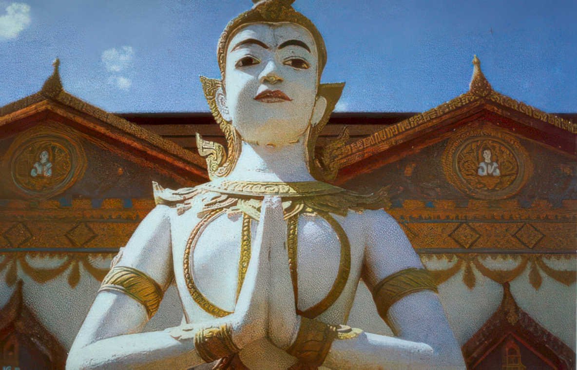khmer deity bayon Vintage A4 Photo Print