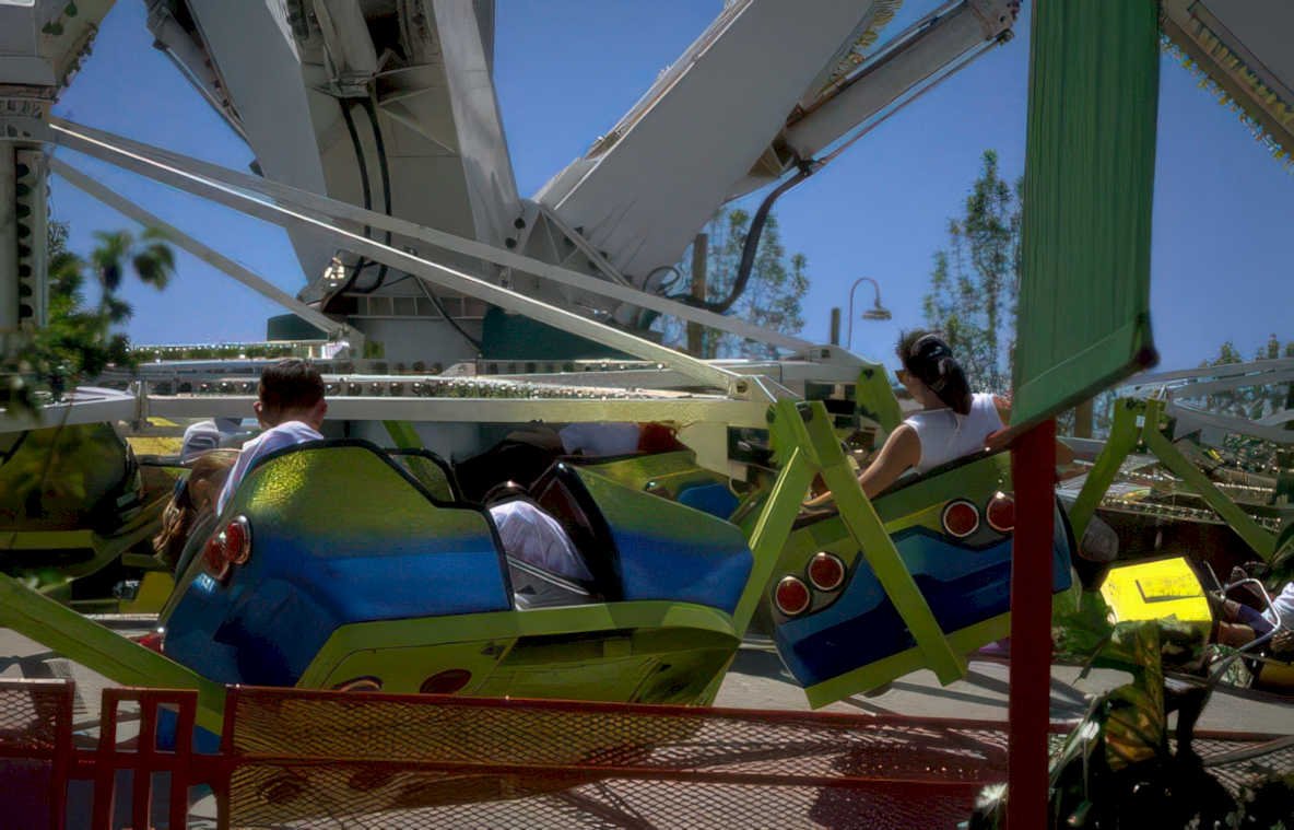 kiddie coaster fairground Vintage A4 Photo Print