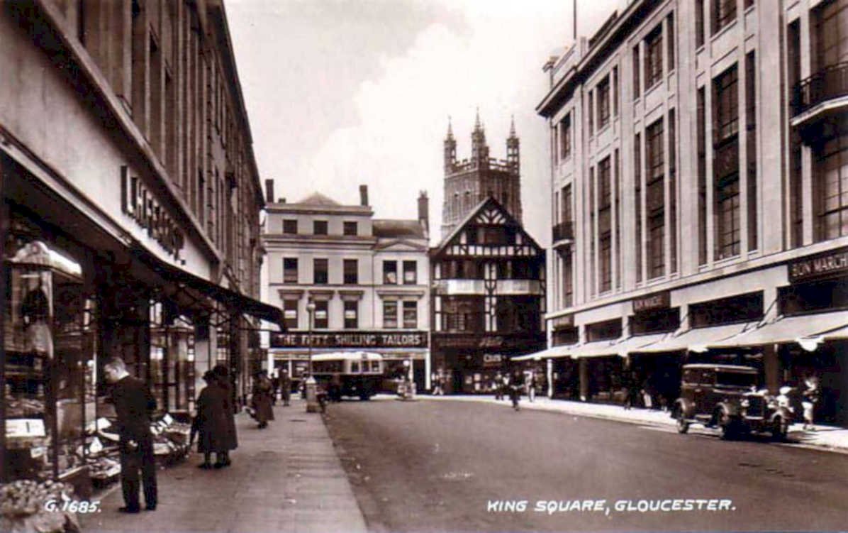 king square gloucesterVintage 1880s 1900s A4 Photo Print