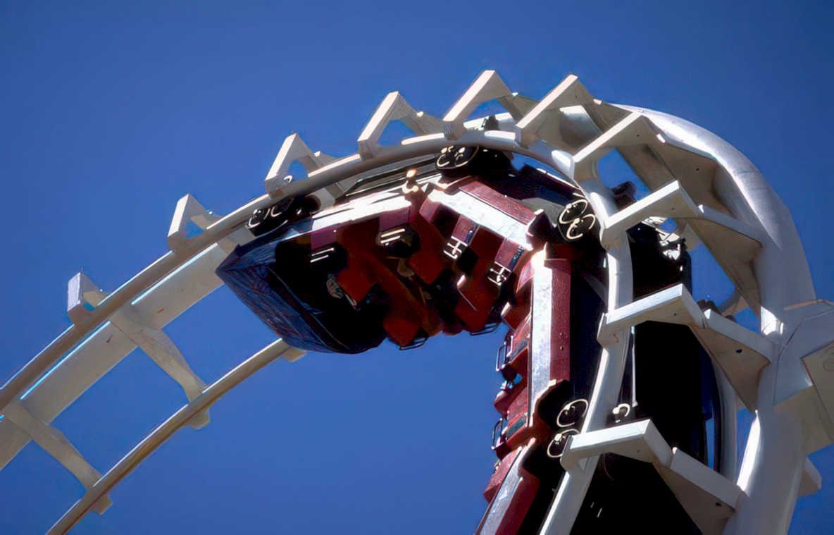 kingda ka rollercoaster Vintage A4 Photo Print