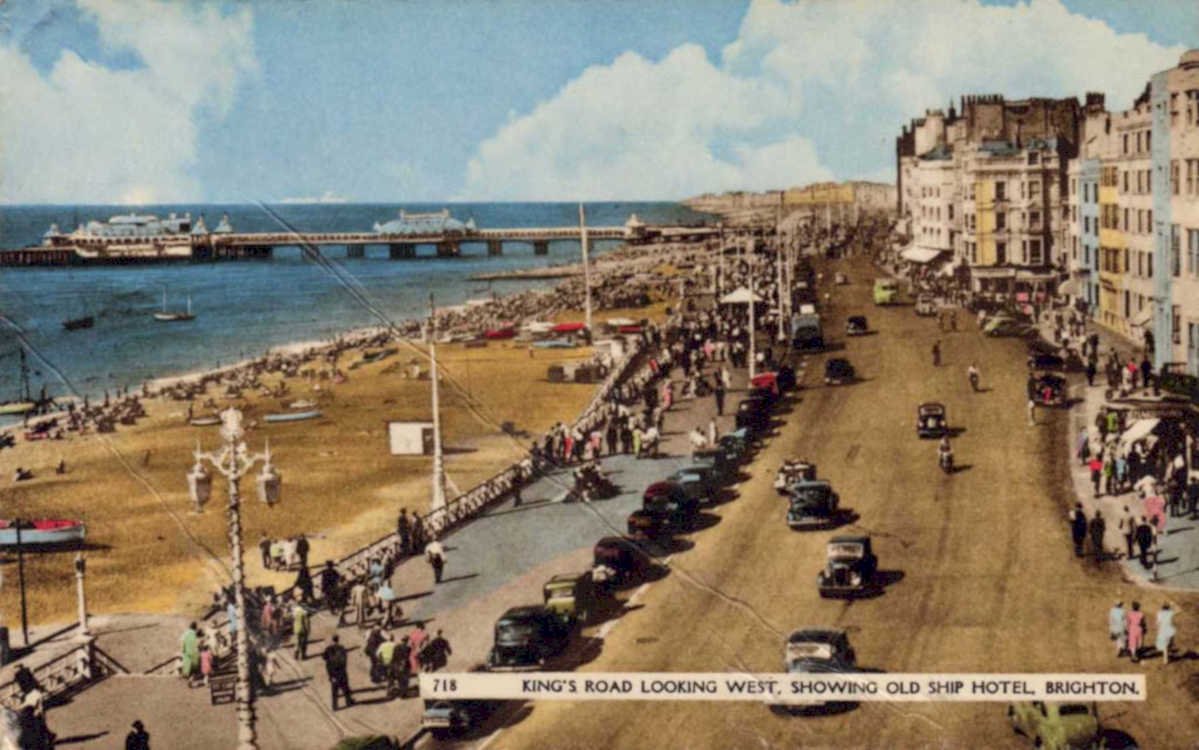 kings road brightonVintage 1880s 1900s A4 Photo Print