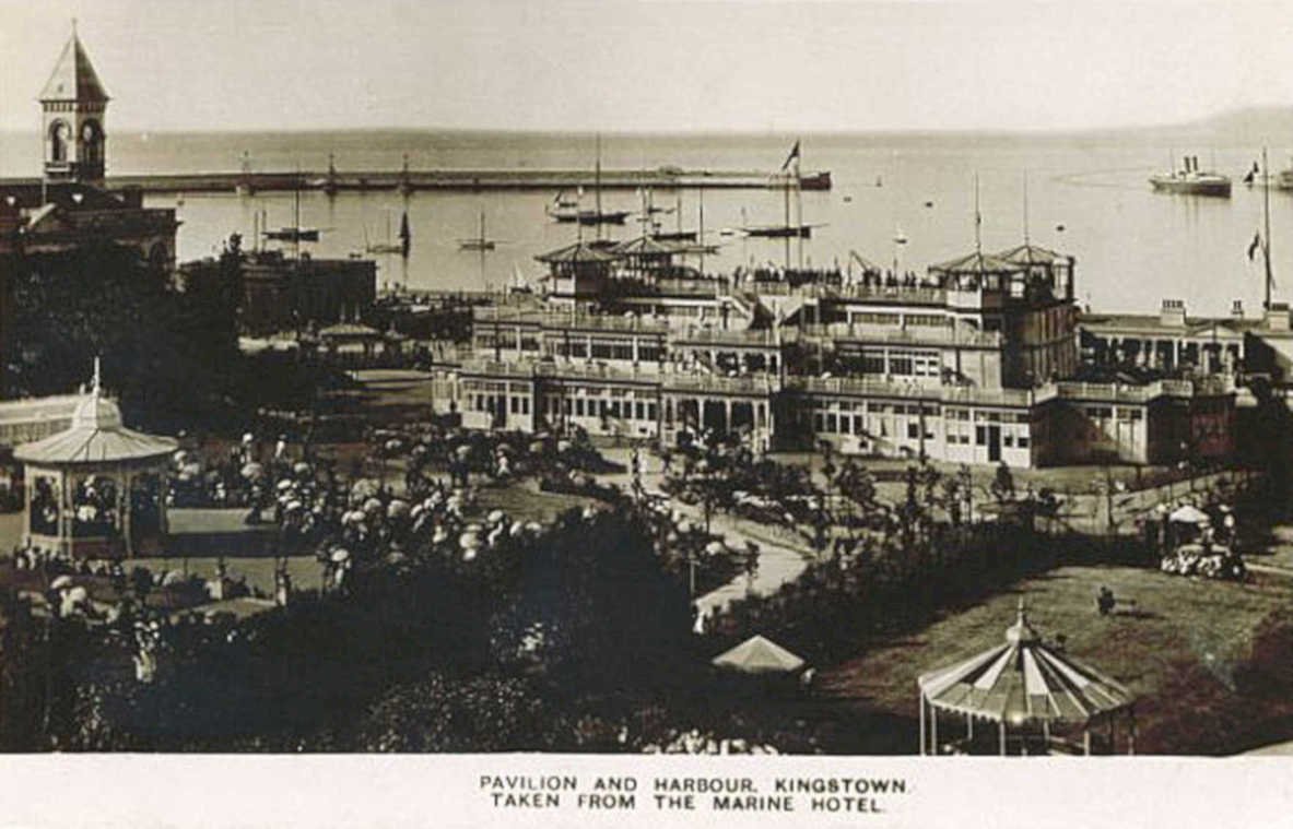 kingston harbour pavilionVintage 1880s 1900s A4 Photo Print