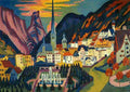 kirc Davos with church Art A4 Photo Print