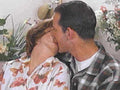 kiss couple plaid1980s 1990s A4 Photo Print
