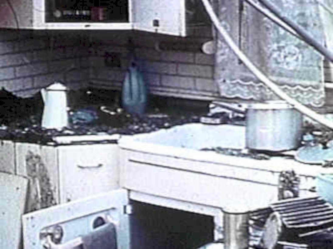 kitchen disaster fire1980s 1990s A4 Photo Print