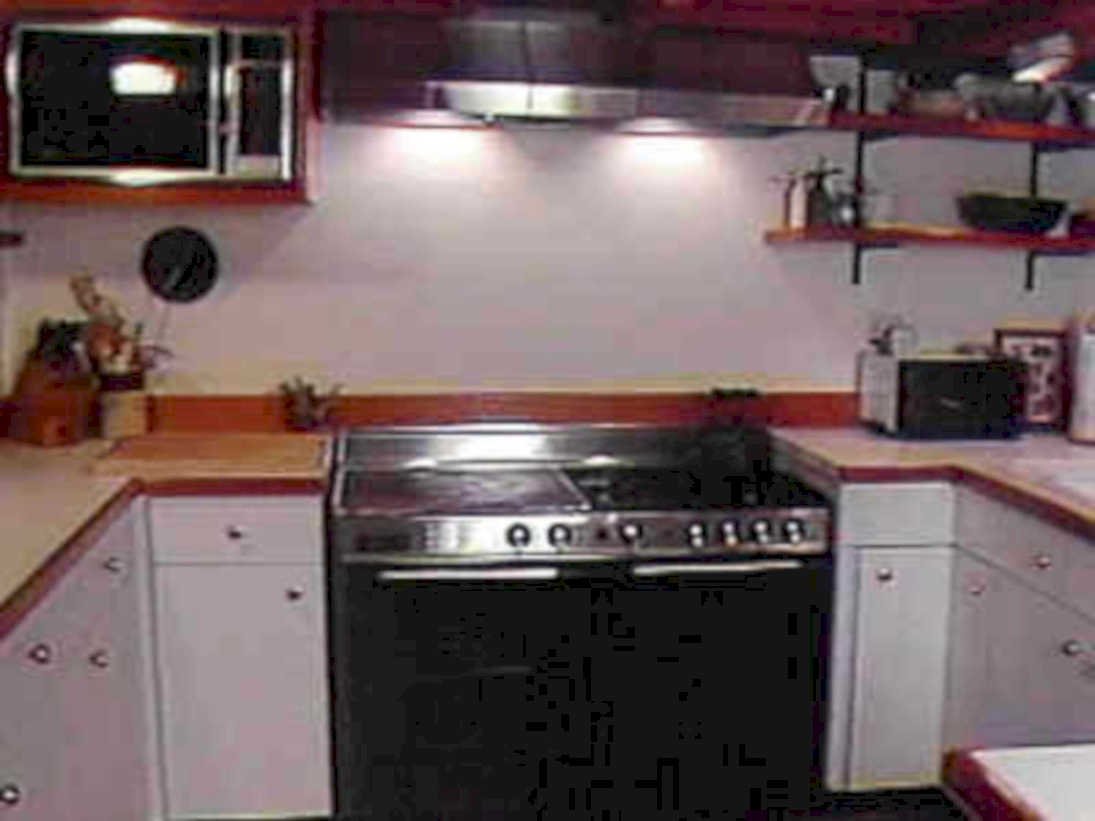 kitchen galley shelves1980s 1990s A4 Photo Print