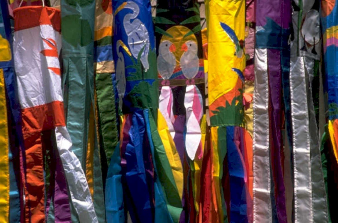 kites colors patterns 1980s 1990s A4 Photo Print