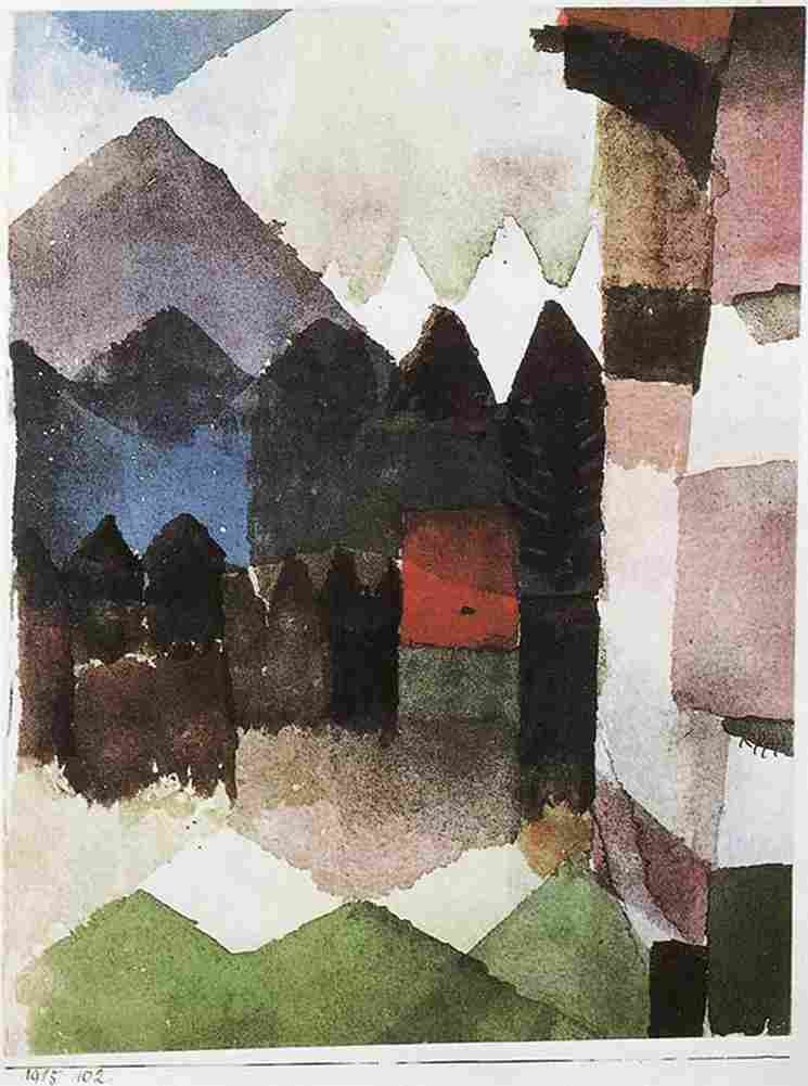klee Fohn Wind in Franz Marcs Garden Art A4 Photo Print