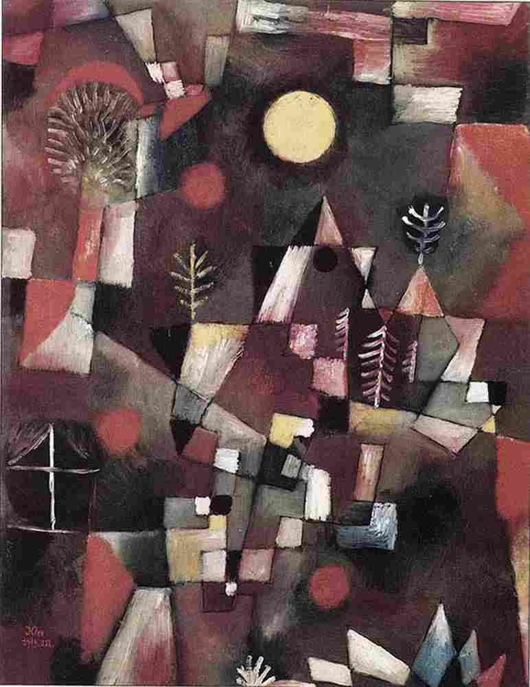 klee Full Moon Art A4 Photo Print