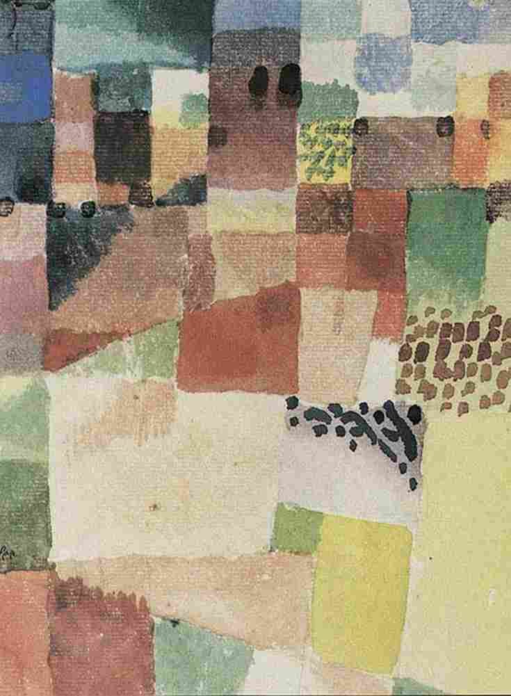klee Motif of Hammamet Art A4 Photo Print