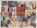 klee Red and Yellow Houses in Tunis Art A4 Photo Print