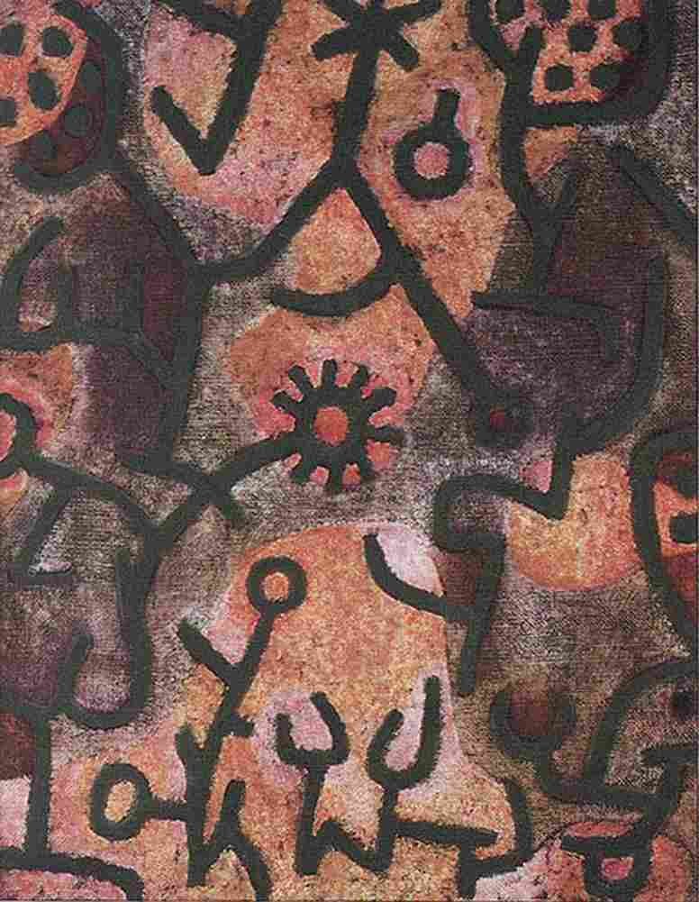 klee Rock Flora Art A4 Photo Print