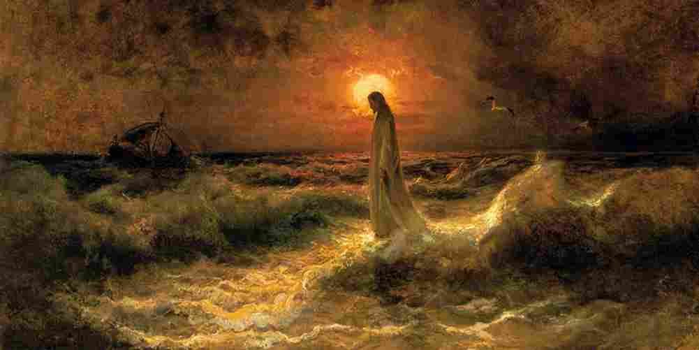 klever julius christ walking on the water Art A4 Photo Print