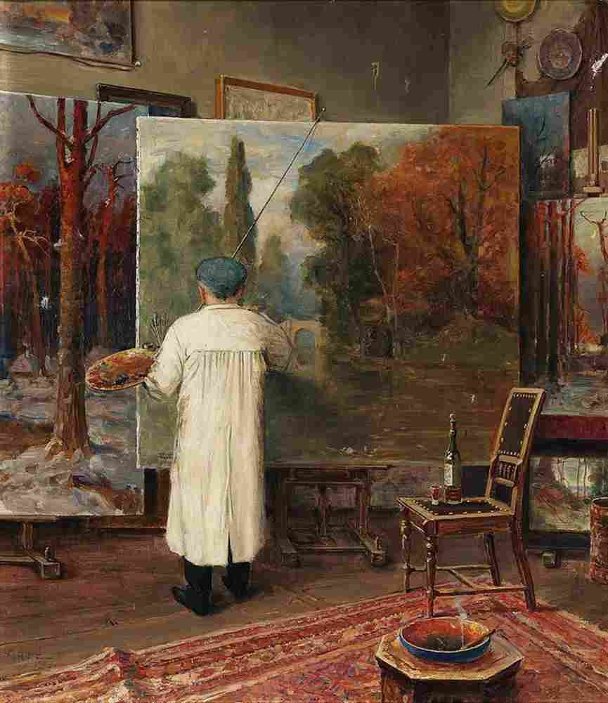 klever julius julius klever in his studio Art A4 Photo Print