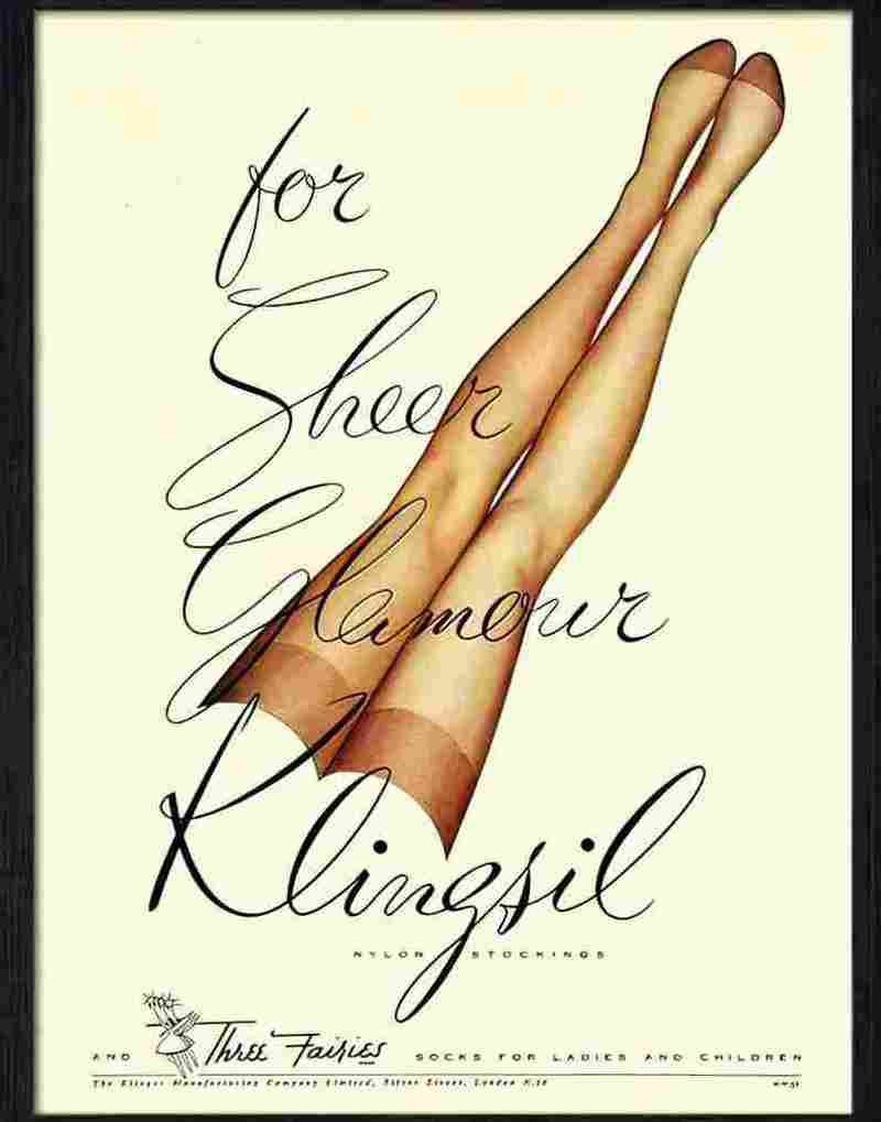 klingsill stockings advert Advert A4 Photo Print