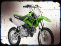 klx 110l A4 Photo Print Motorbike Vintage Aged