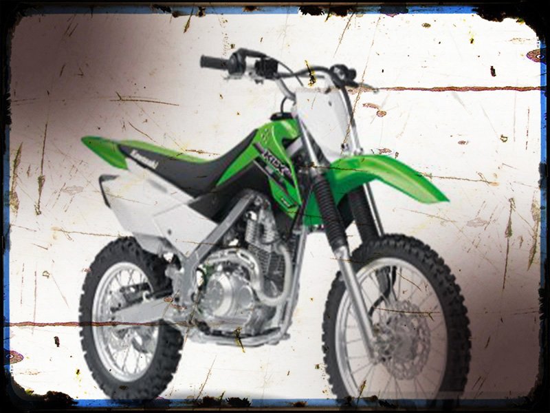 klx 140 1 A4 Photo Print Motorbike Vintage Aged