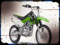 klx 140 A4 Photo Print Motorbike Vintage Aged