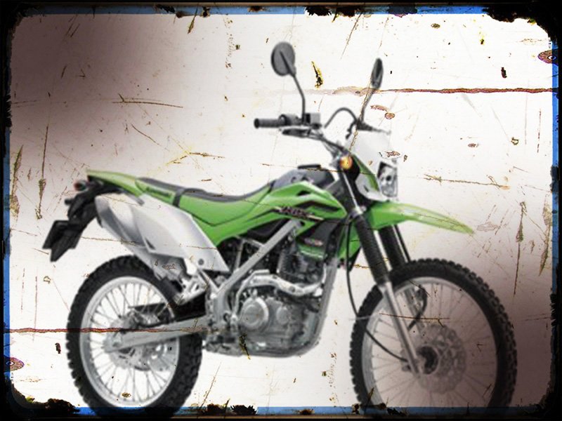 klx 150l 1 A4 Photo Print Motorbike Vintage Aged