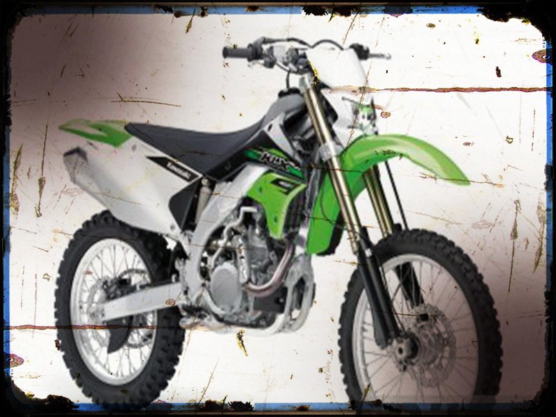 klx450r 1 A4 Photo Print Motorbike Vintage Aged