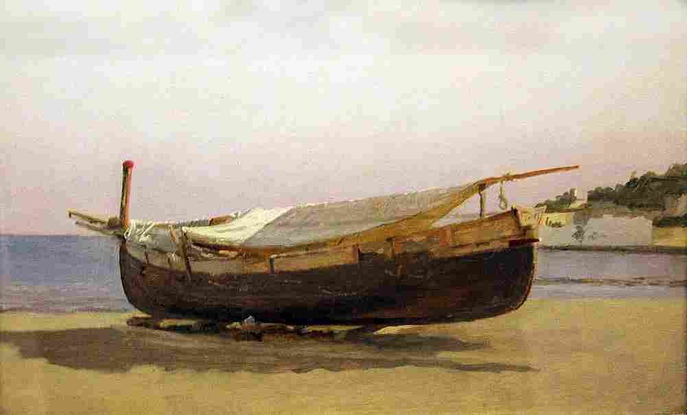 kobke Boat dragged on Shore Art A4 Photo Print