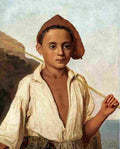 kobke Capri Fisherman Art A4 Photo Print