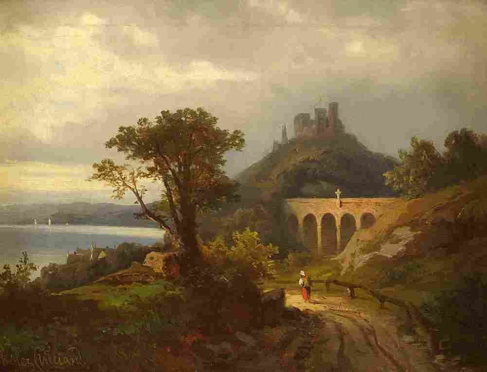 koler johann italian landscape Art A4 Photo Print