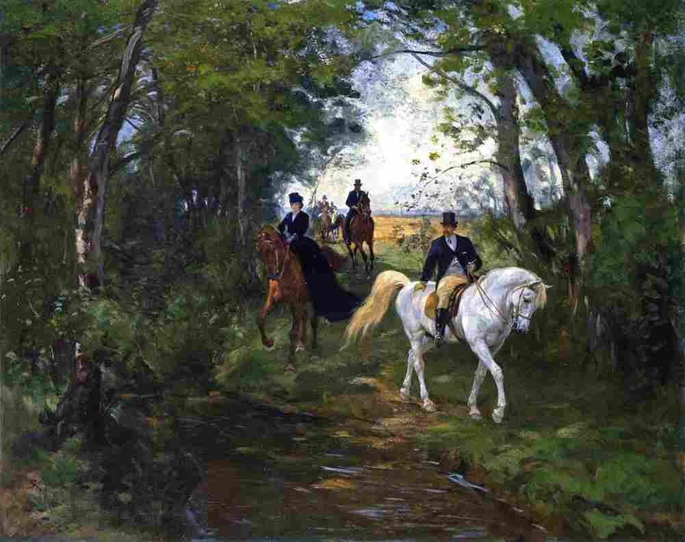 koller rudolf outing on the forest s edge Art A4 Photo Print
