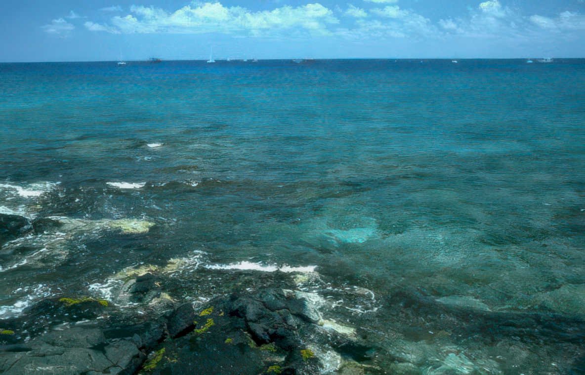 kona coast landscape Vintage A4 Photo Print