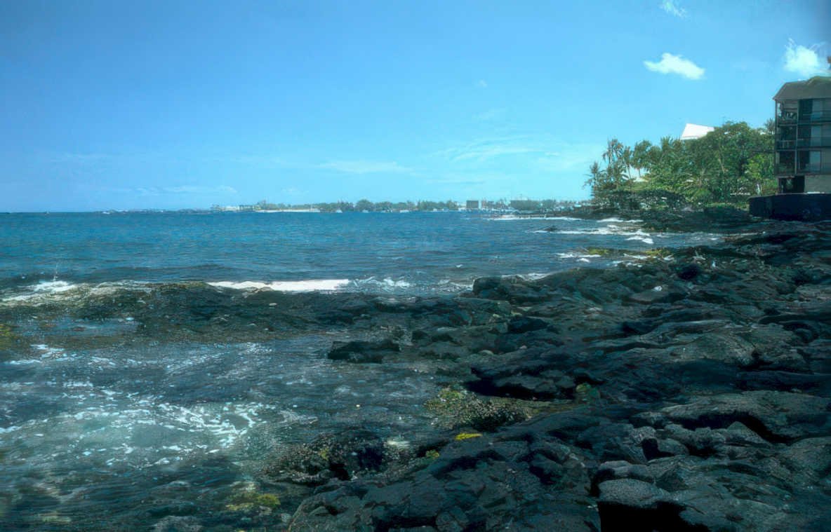kona coast ocean Vintage A4 Photo Print