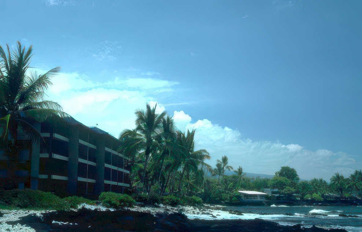 kona hotel view Vintage A4 Photo Print