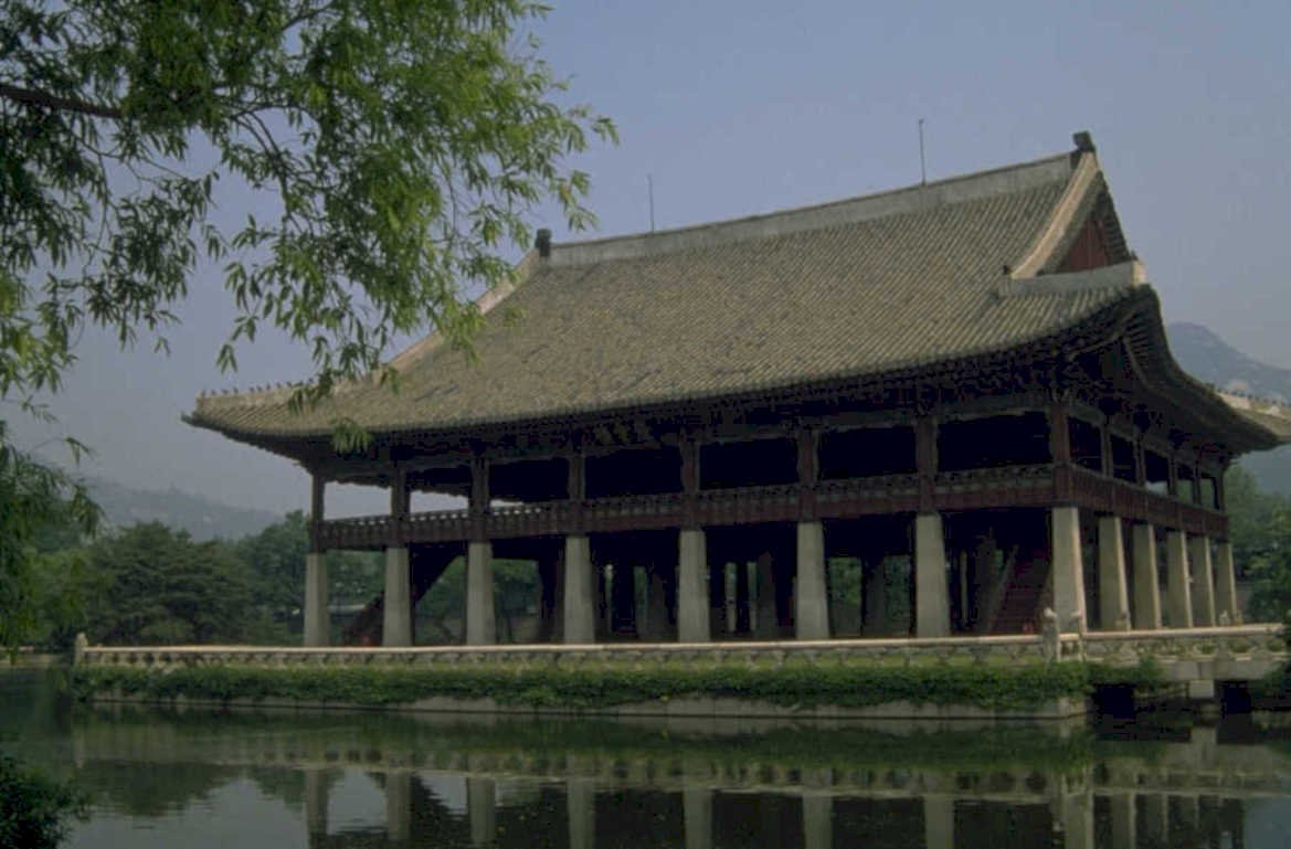korean pavilion reflection 1980s 1990s A4 Photo Print