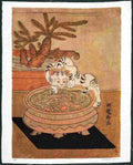 koryusai Cat Fishing in Fishbowl Art A4 Photo Print