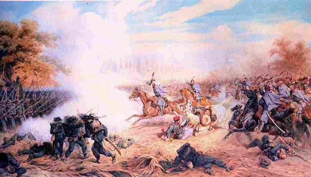 koss Rodakowski Attacks Italian Bersaglierii During the Battle of Custozza Art A4 Photo Print