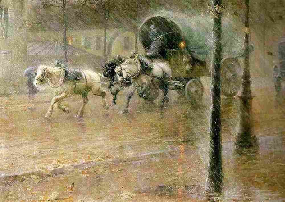 kreu In the Rain Paris Art A4 Photo Print