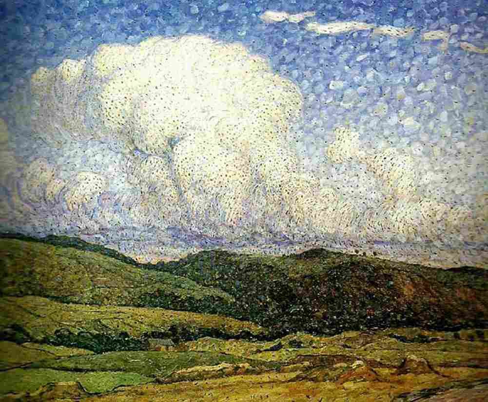 kreu Sunny Clouds Art A4 Photo Print