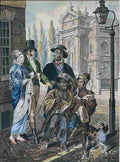 krimmel Worldly Folk Questioning Chimney Sweeps and Their Master before Christ Church Art A4 Photo Print