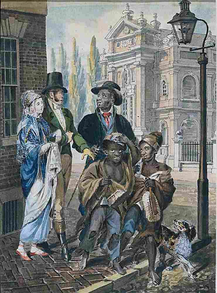 krimmel Worldly Folk Questioning Chimney Sweeps and Their Master before Christ Church Art A4 Photo Print