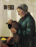 kroh Wife who Cuts Bread Art A4 Photo Print
